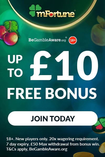  £10 No Deposit Bonus for New Players at mFortune Casino